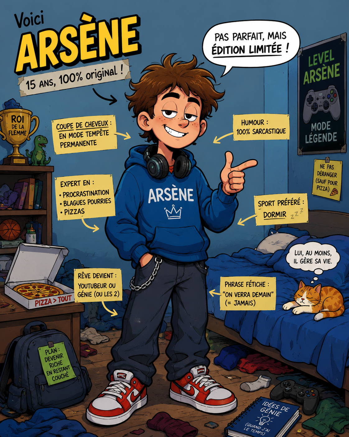 Voici Arsène, 15 ans, 100% original