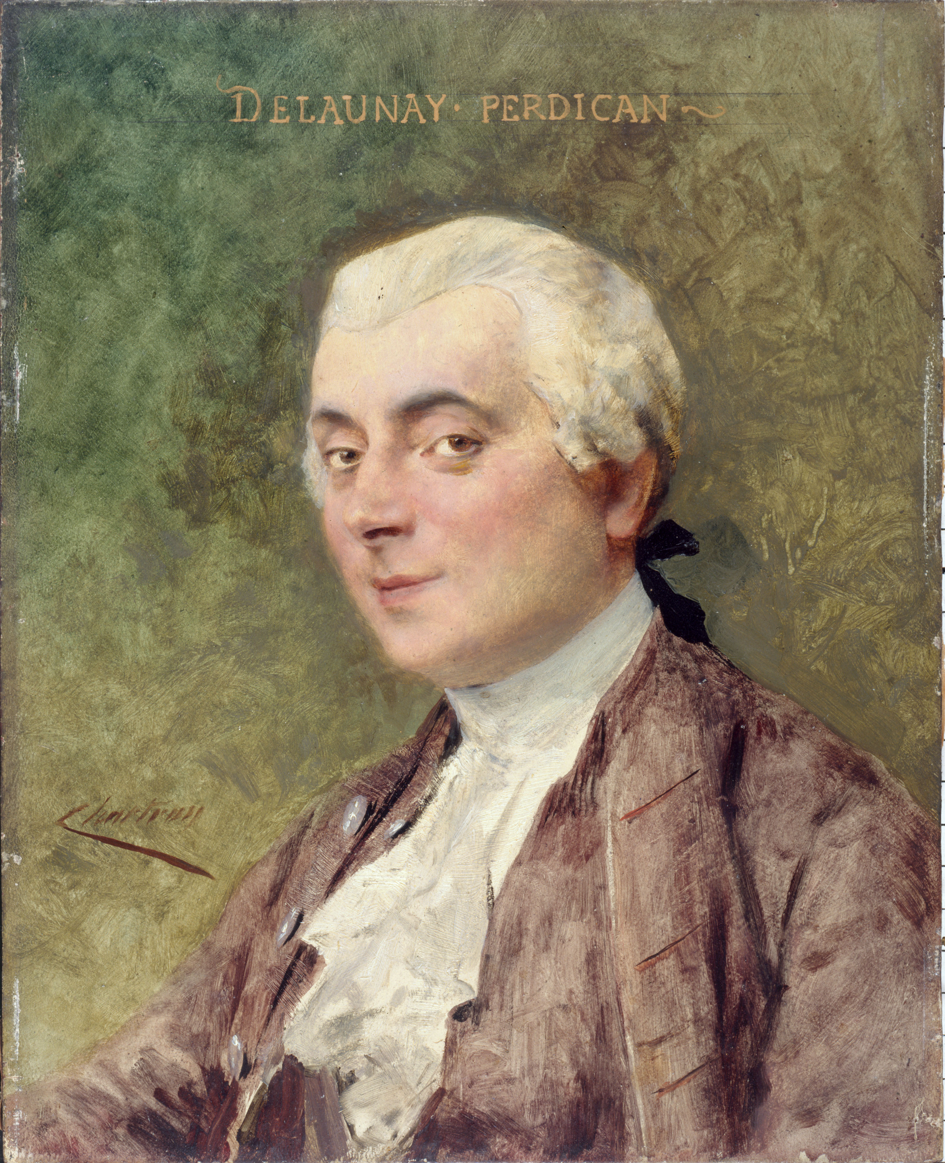 Portrait en pied par Théobald Chartran du comédien Louis Delaunay fils costumé en Perdican pour la Comédie-Française